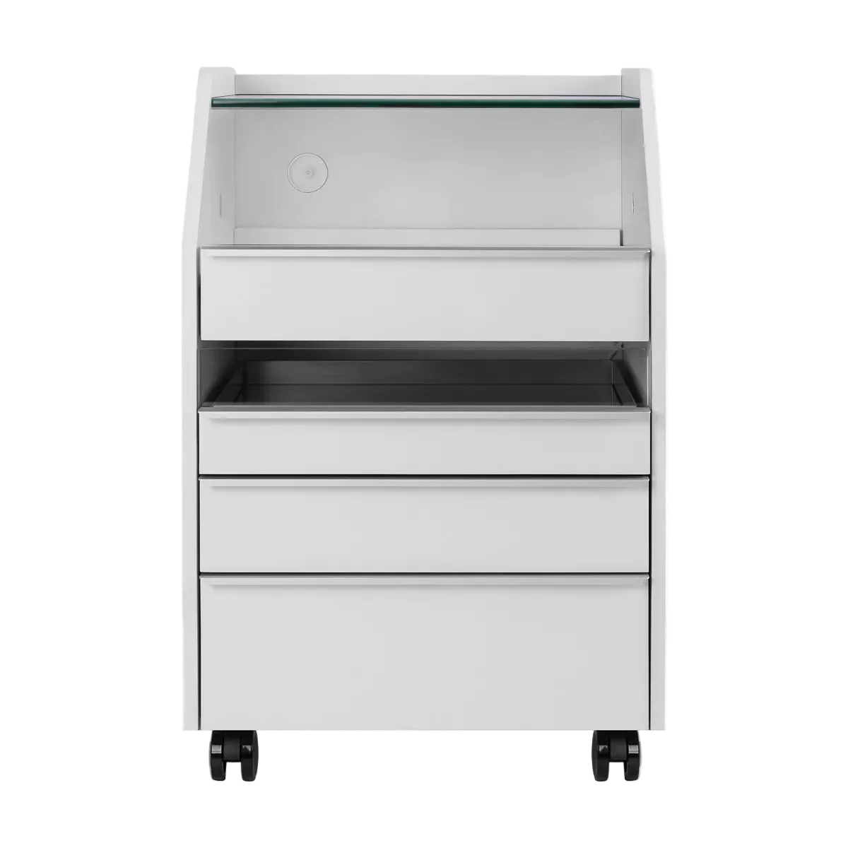 Mobiliario Clínico Premium | Gabinete Abatible de Alta Calidad con Estante Corredizo y Luz UV Integrada para Estética, Podología y Micropigmentación