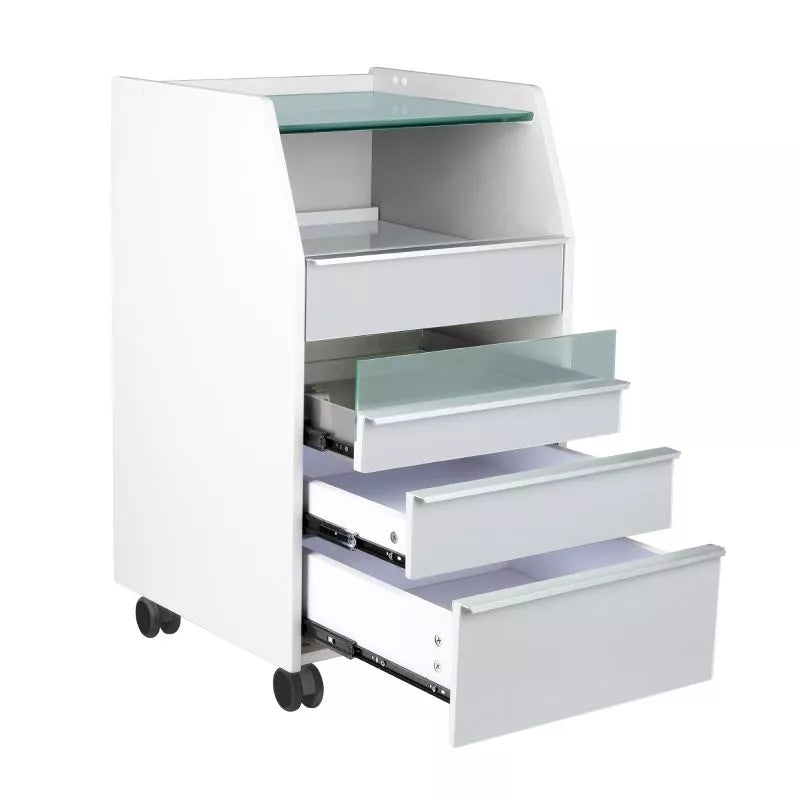 Podiatry cart with UV light