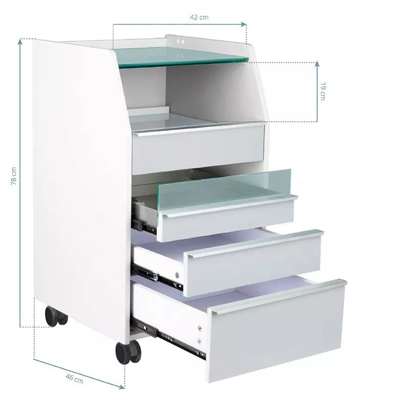 Podiatry cart with UV light