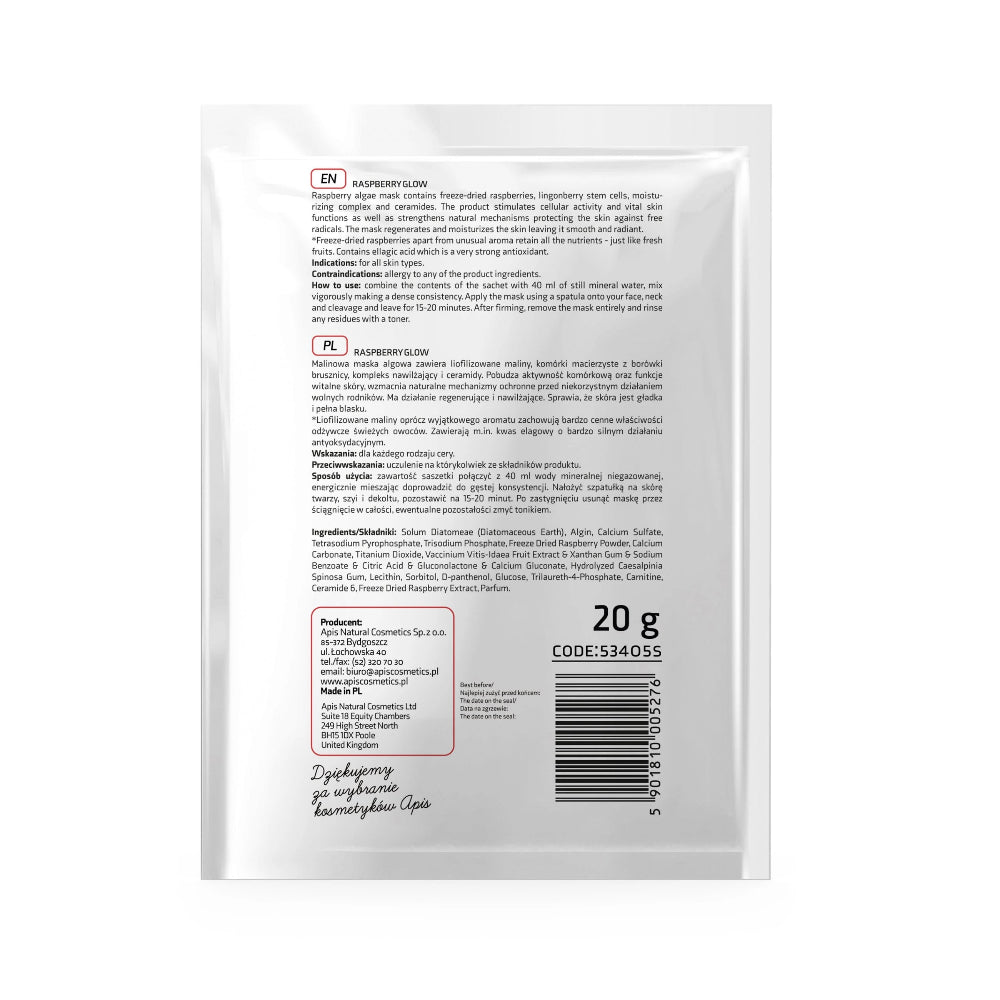 Seaweed mask with freeze-dried raspberries 20 g