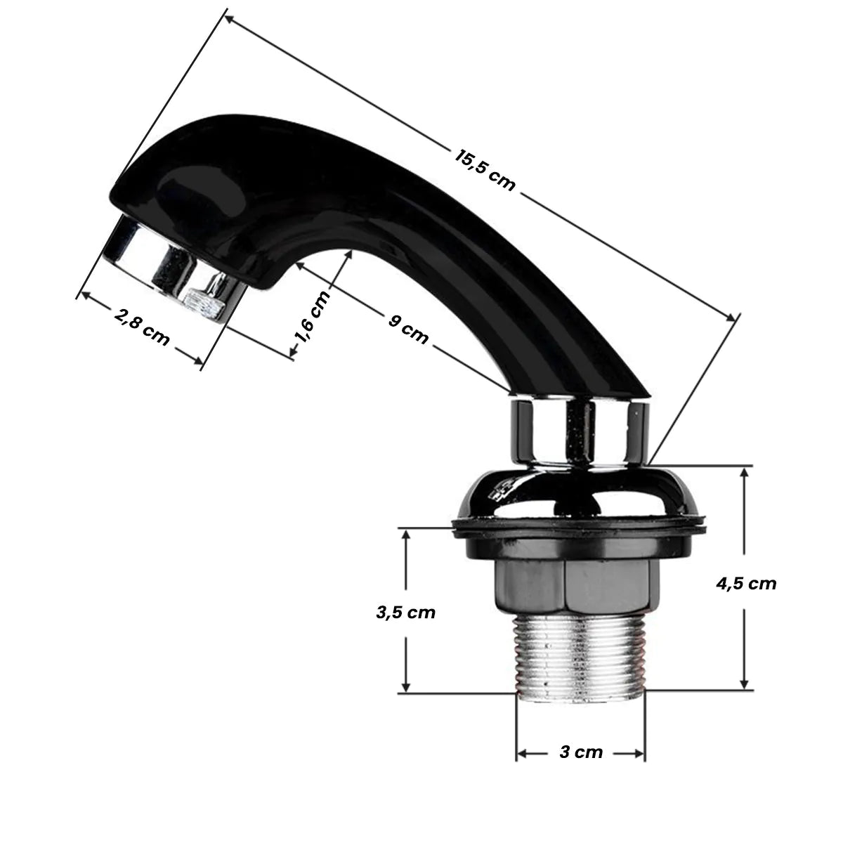 Black hand shower for a hairdressing wash stand