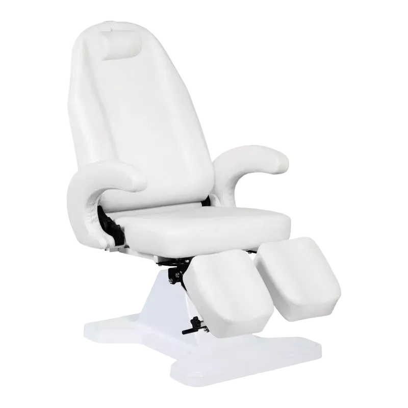 Sillón de pedicura hidráulico blanco