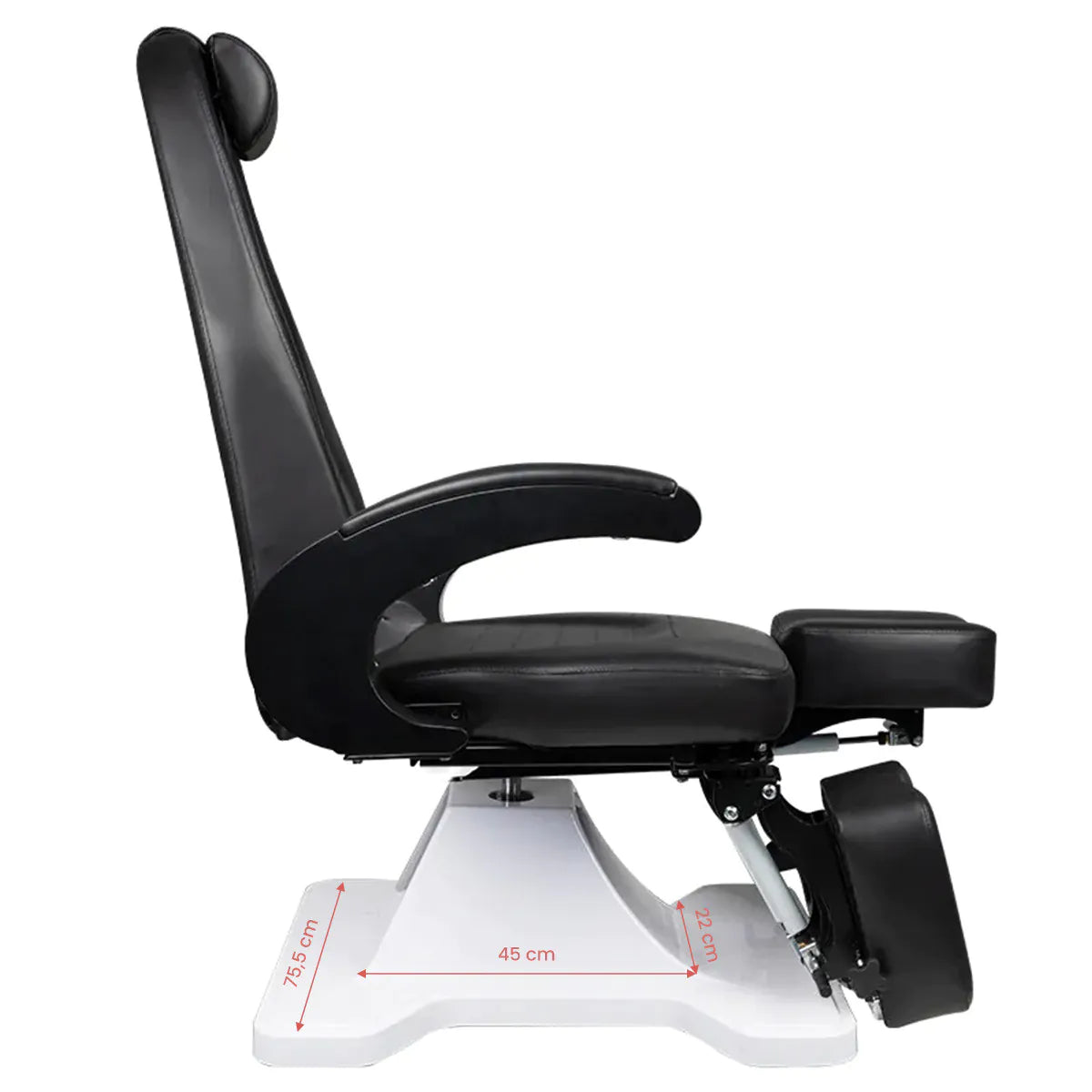 Fauteuil de pédicure hydraulique avec repose-pieds indépendants