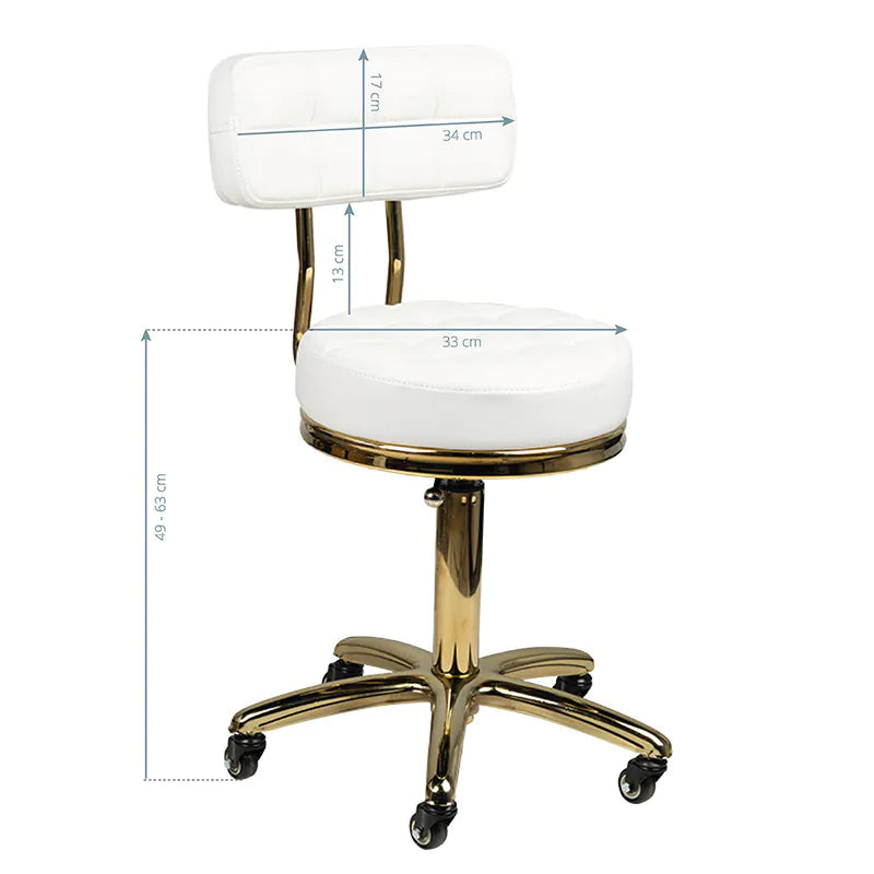 Silla de estética con base dorado AM-961
