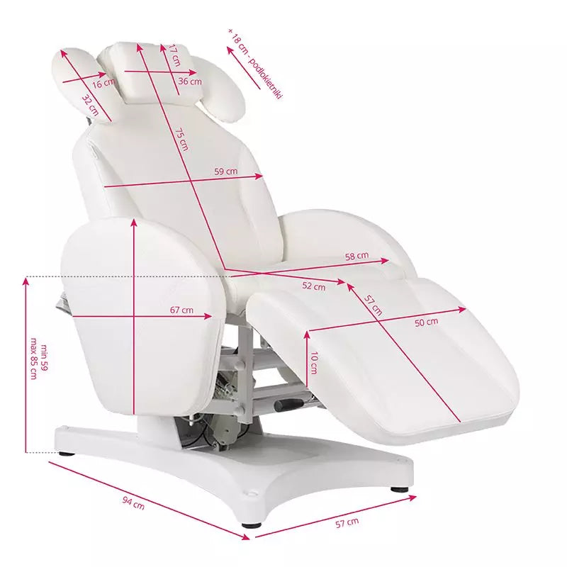 Sillón eléctrico para tratamiento de pestañas