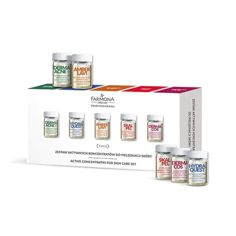 Set de concentrados activos para cuidado de piel 10 x 5 ml
