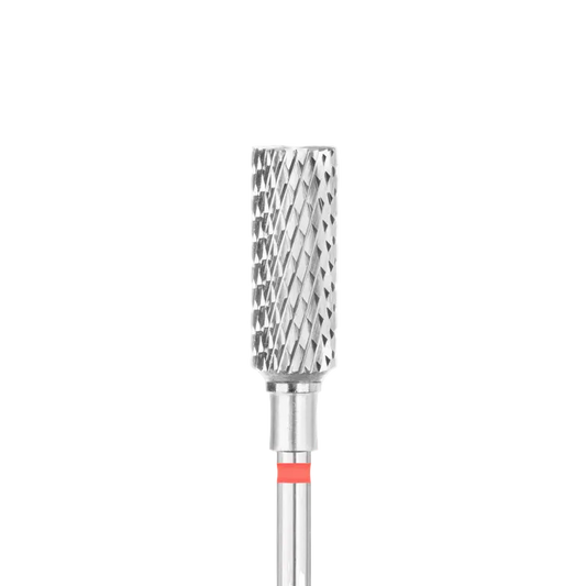 Fresa de carburo cilíndrica Ø 5.0 mm para Retirada de Gel y Acrílico (Grano Fino - Rojo)
