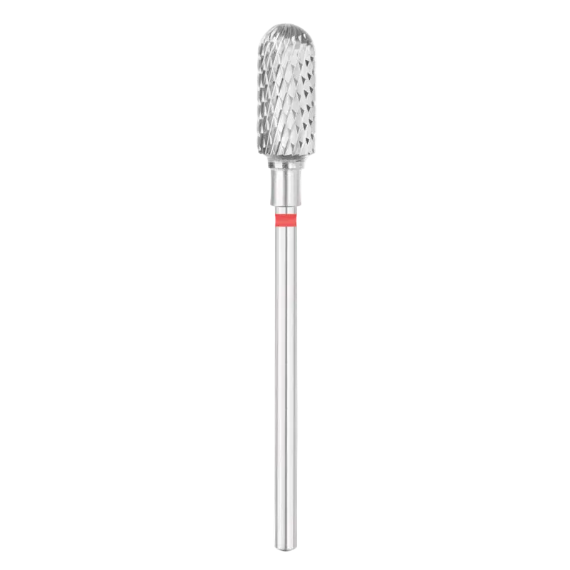 Fresa de carbono cilíndrica redondeada Ø6,0 mm, grano fino - rojo