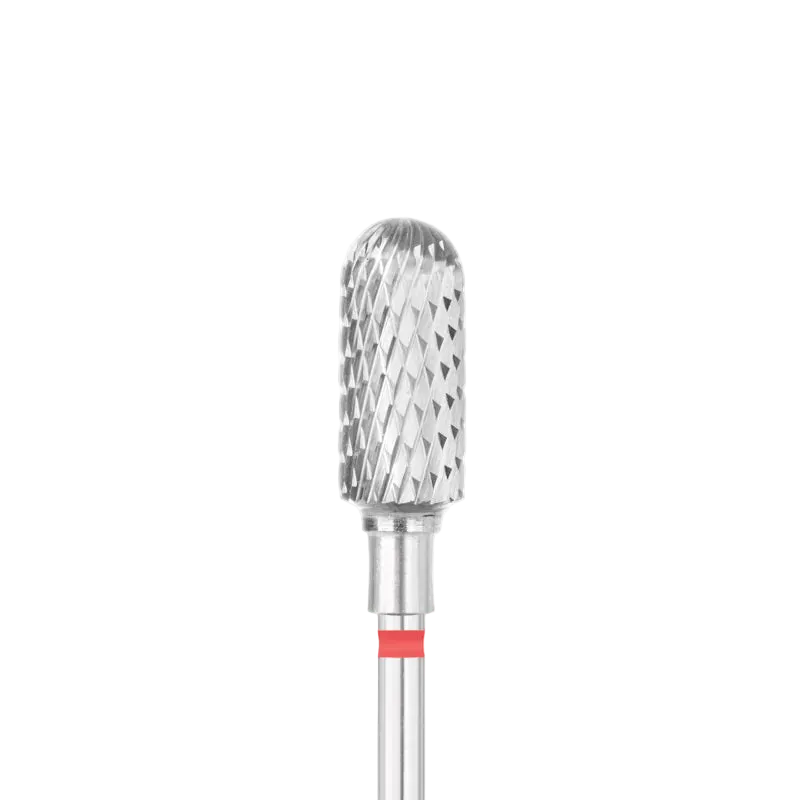 Fresa de carbono cilíndrica redondeada Ø6,0 mm, grano fino - rojo
