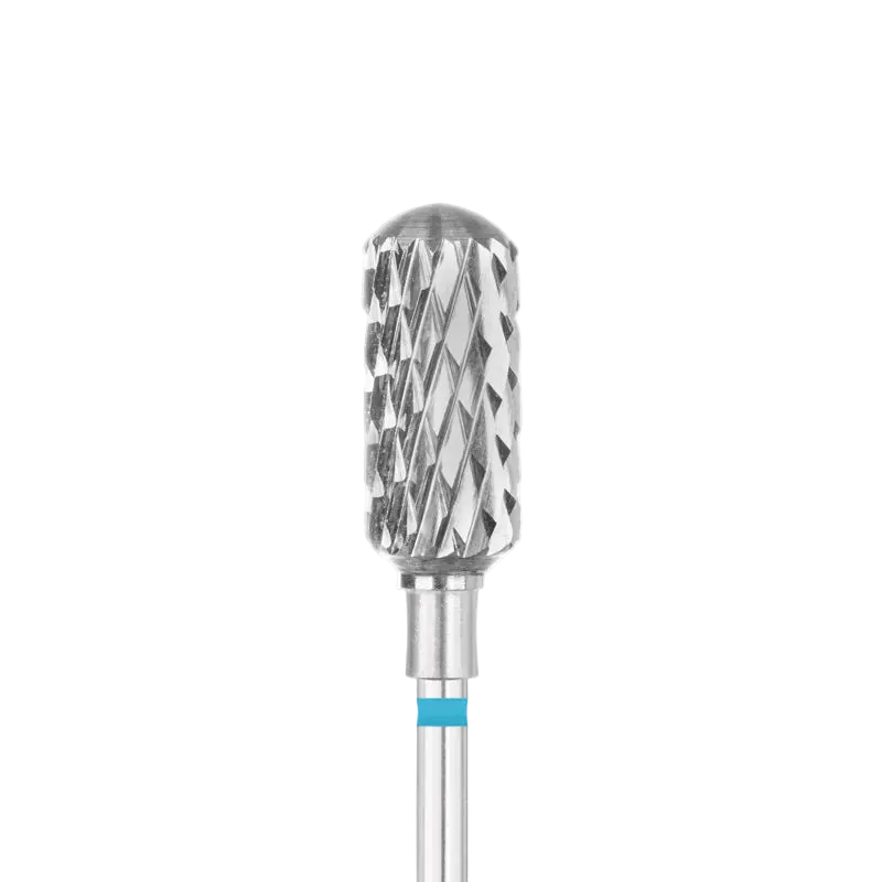 Fresa de carbono cilíndrica redondeada Ø6,0 mm, grano medio - azul