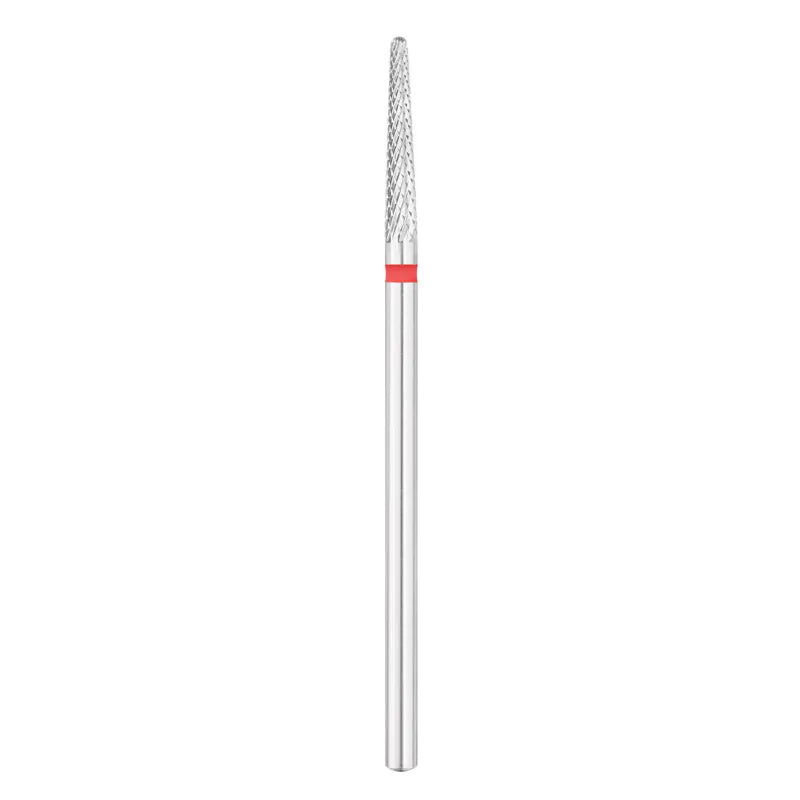 Fresa uñas de carburo cono Ø2.3 mm, grano fino - rojo