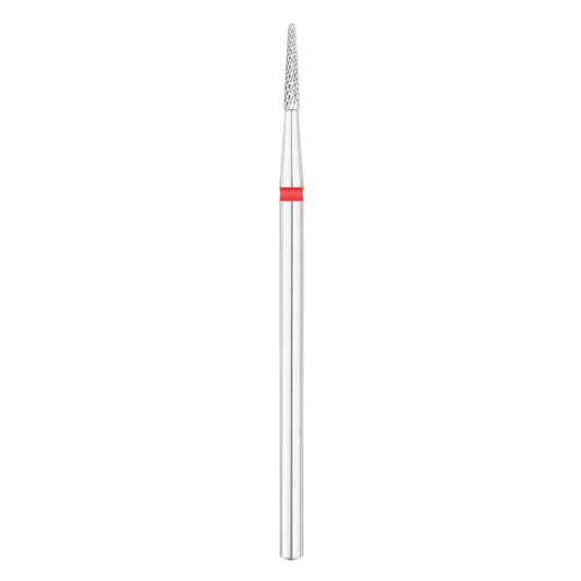 Fresa de carburo cono Ø 1,6 mm para Retirada de Esmalte Híbrido, Modelado y Cutículas (Grano Fino - Rojo)