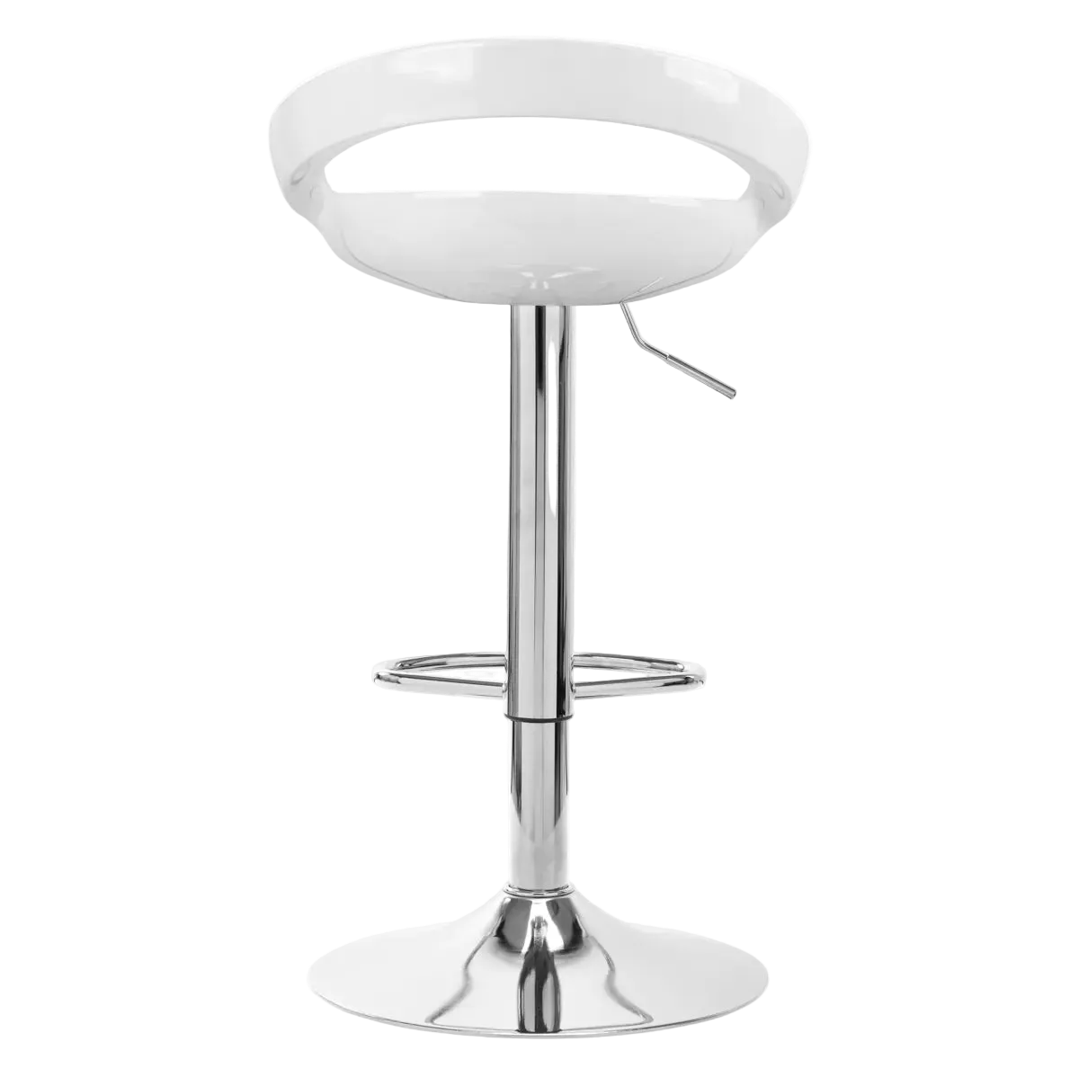 Taburete bar moderno blanco y cromado