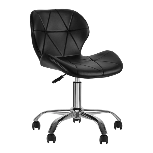 Silla de Estética Regulable QS-06 con Ruedas de Goma Negra
