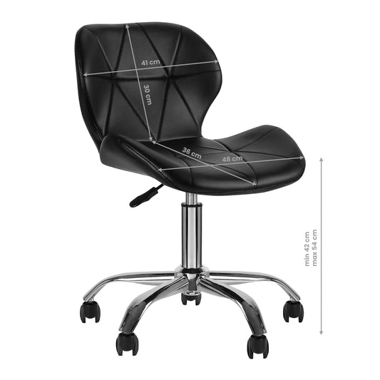 Silla de Estética Regulable QS-06 con Ruedas de Goma