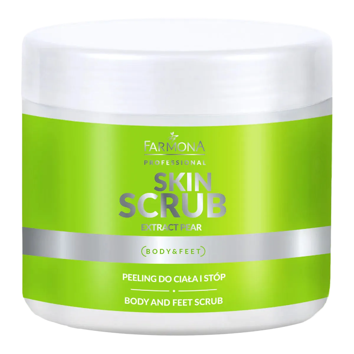 Farmona Skin Scrub – Exfoliante Profesional de Sal y Azúcar "Pear Extract" para Cuerpo y Pies, 500 g