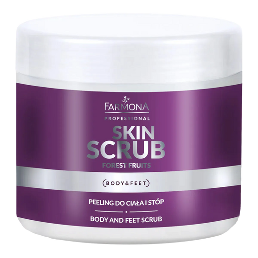 Farmona Skin Scrub – Exfoliante Profesional de Sal y Azúcar "Forest Fruits" para Cuerpo y Pies, 500 g