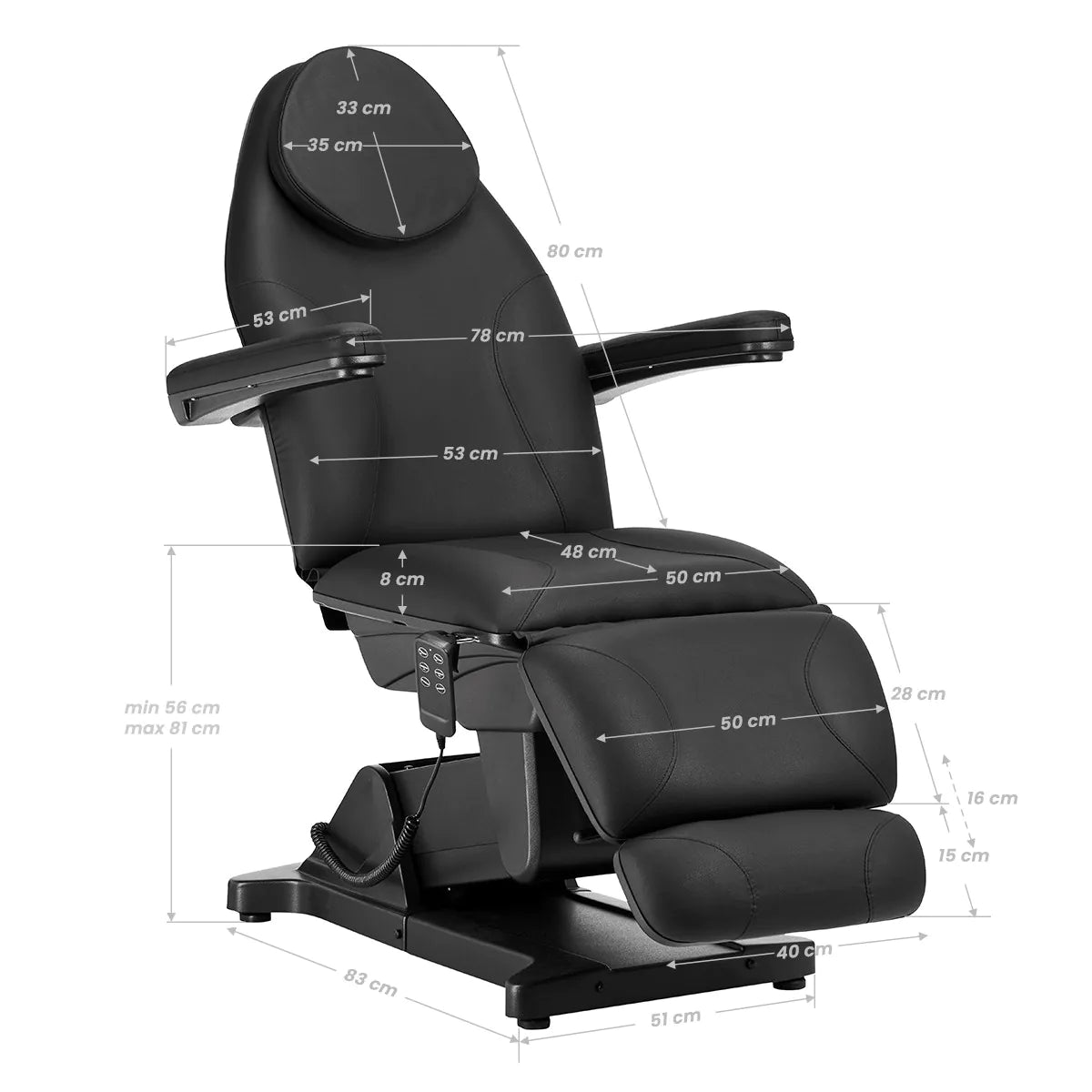 Sillón eléctrico de 3 motores