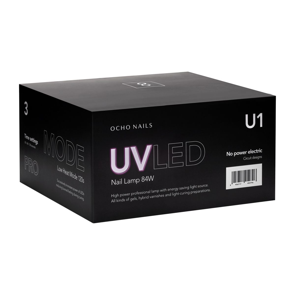 Lámpara uñas LED UV Ocho Nails 84W embalaje