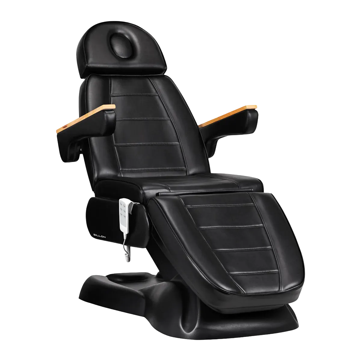 Camilla de Estética Eléctrica de 3 motores, mod.&nbsp;Lux 273B: Máxima Estabilidad, Tapizado Premium Negro y Versatilidad Multiservicio