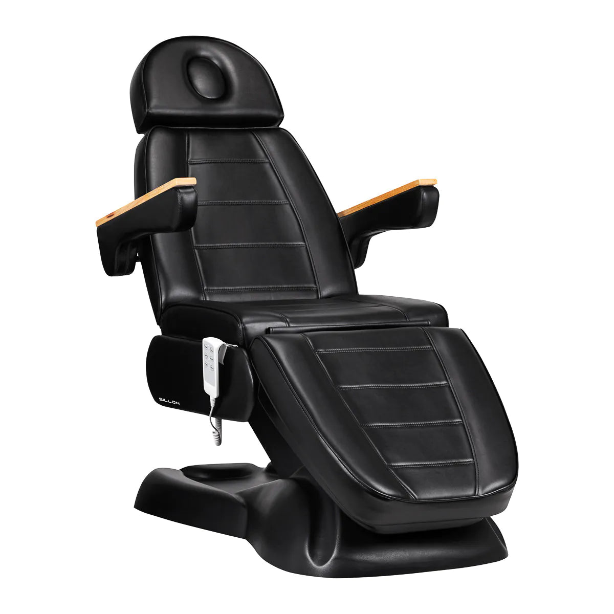 Camilla de Estética Eléctrica de 3 motores, mod.&nbsp;Lux 273B: Máxima Estabilidad, Tapizado Premium Negro y Versatilidad Multiservicio