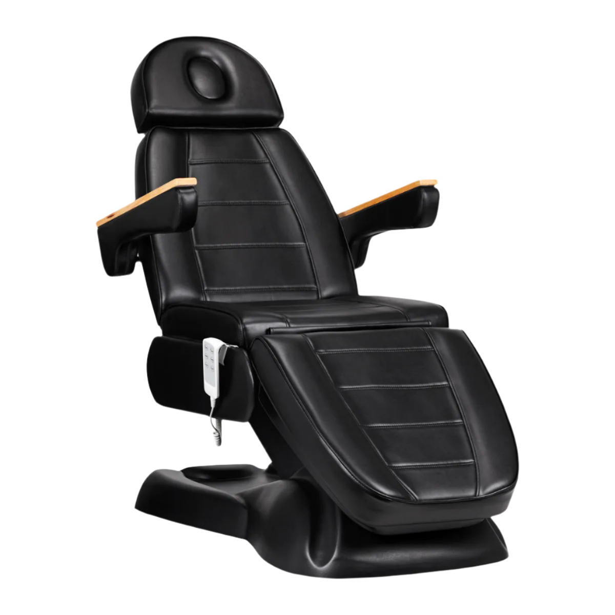Sillón negro de estética eléctrico de 3 motores