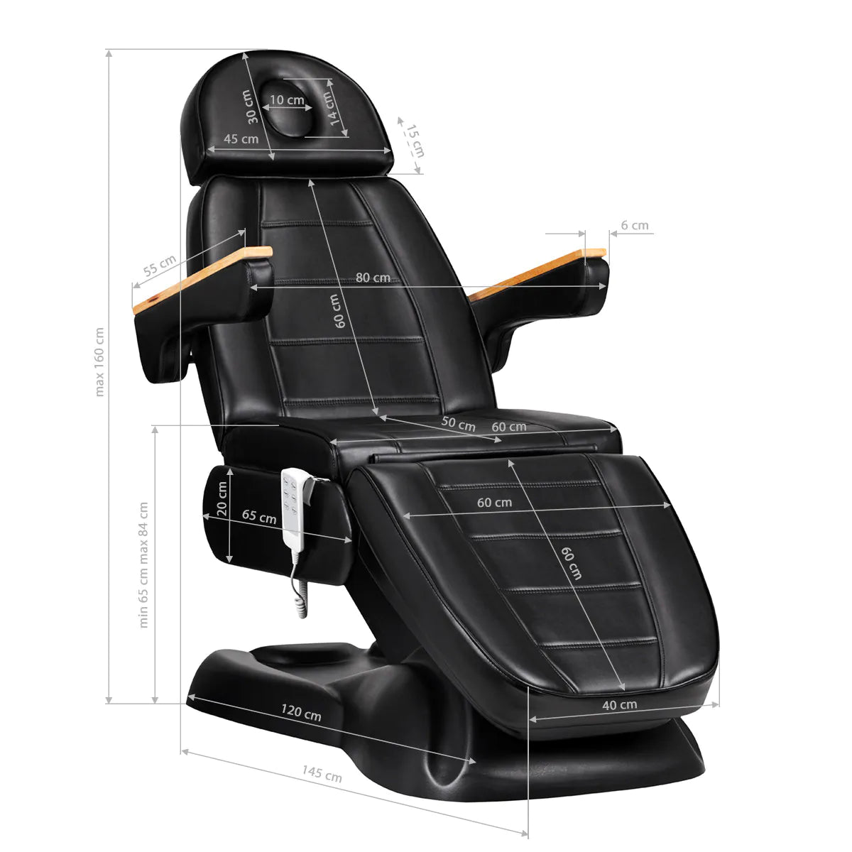 Sillón de estética eléctrico de 3 motores