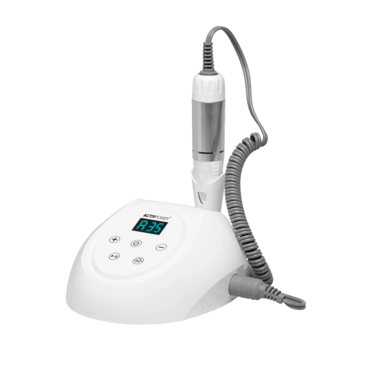 Torno Profesional con Pantalla Digital, Función Pausa y Sistema Twist-Lock para Manicura y Pedicura