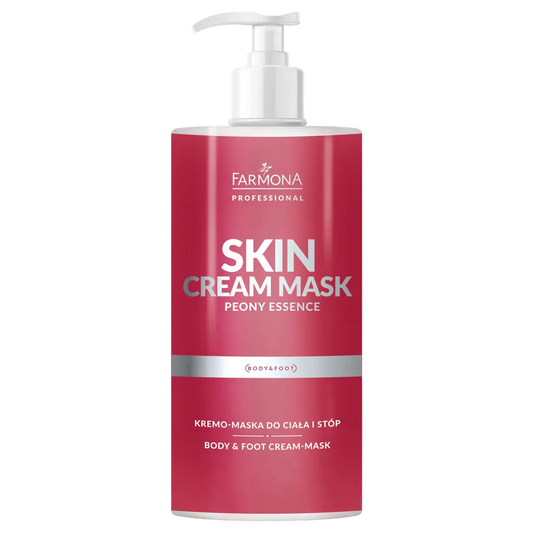 Farmona Skin Cream Mask – Mascarilla en Crema Profesional "Peony Essence" para Cuerpo y Pies, 500 ml