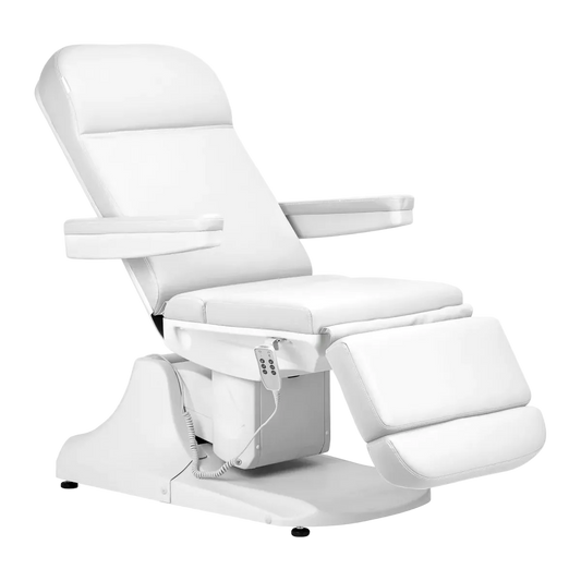 Camilla Multiajustable para Estética Azzurro 891: Regulación Electromecánica de Altura, Respaldo y Reposapiés para Máximo Confort