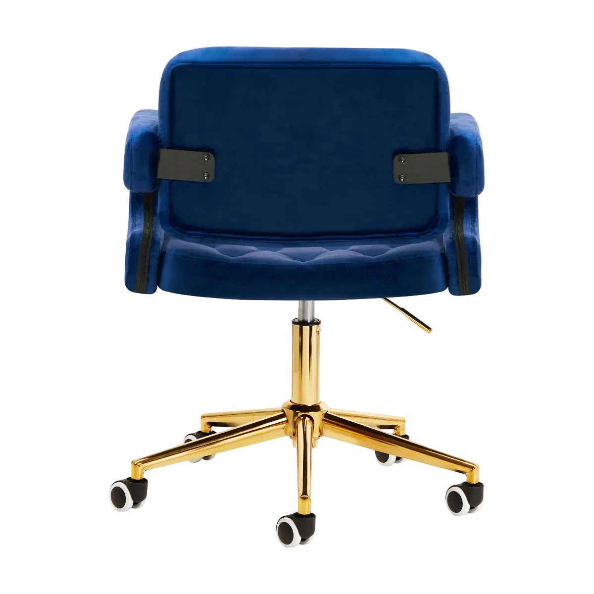 Chaise réglable en velours avec vérin à gaz et rotation à 360º