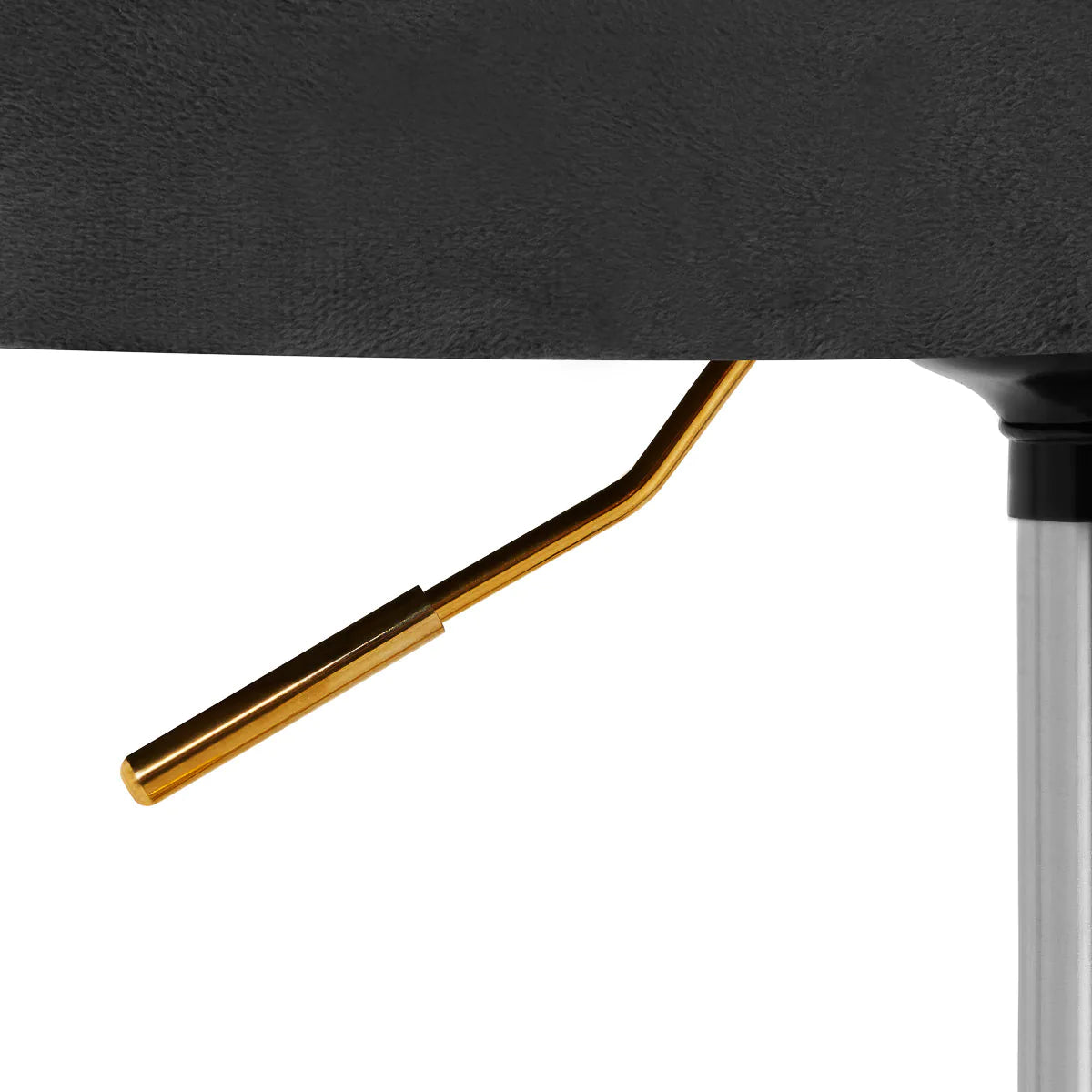 Chaise réglable en velours avec vérin à gaz et rotation à 360º