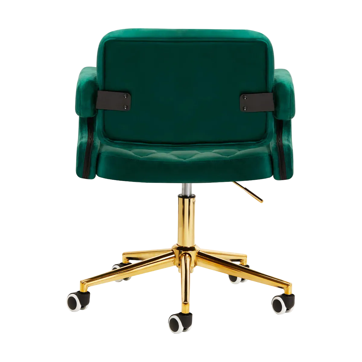 Chaise réglable en velours avec vérin à gaz et rotation à 360º