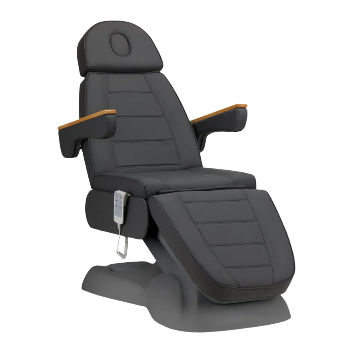 Sillón negro de estética eléctrico de 3 motores