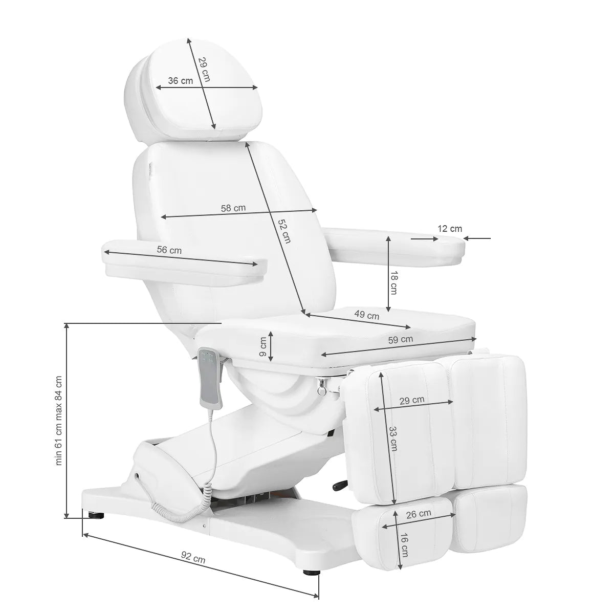 Classic electric pedicure chair with 2 motors