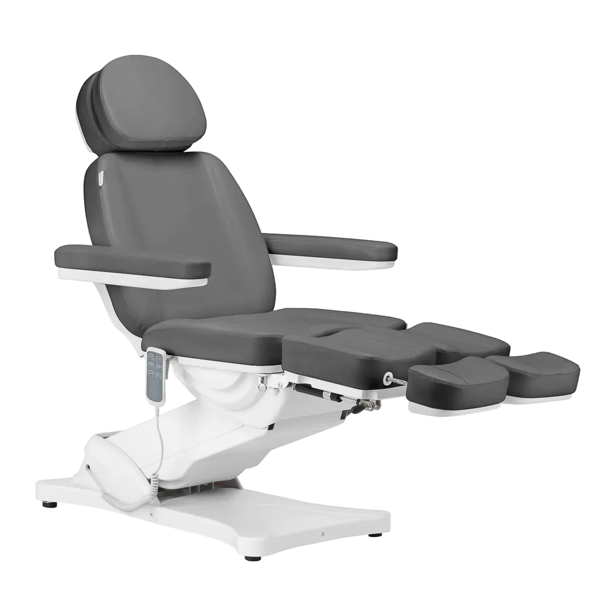 Sillón Eléctrico de Pedicura: Reposapiés Dividido, Inclinación Lateral y Máximo Confort para Podología y Estética