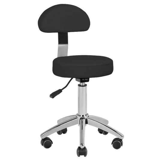 Set Profesional de Cabina Estético-Médica: Camilla Motorizada Multiajustable y Taburete Rodante de Postura Ergonómica