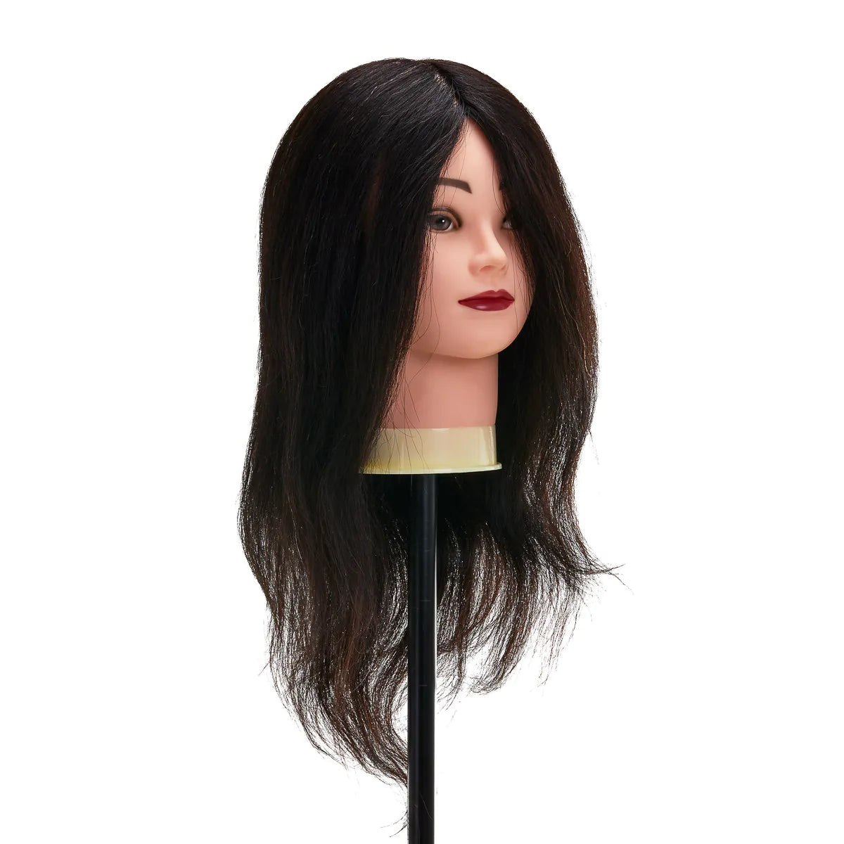 Gabbiano WZ1 hairdressing training head, natural hair, color 1#, length 16" 
