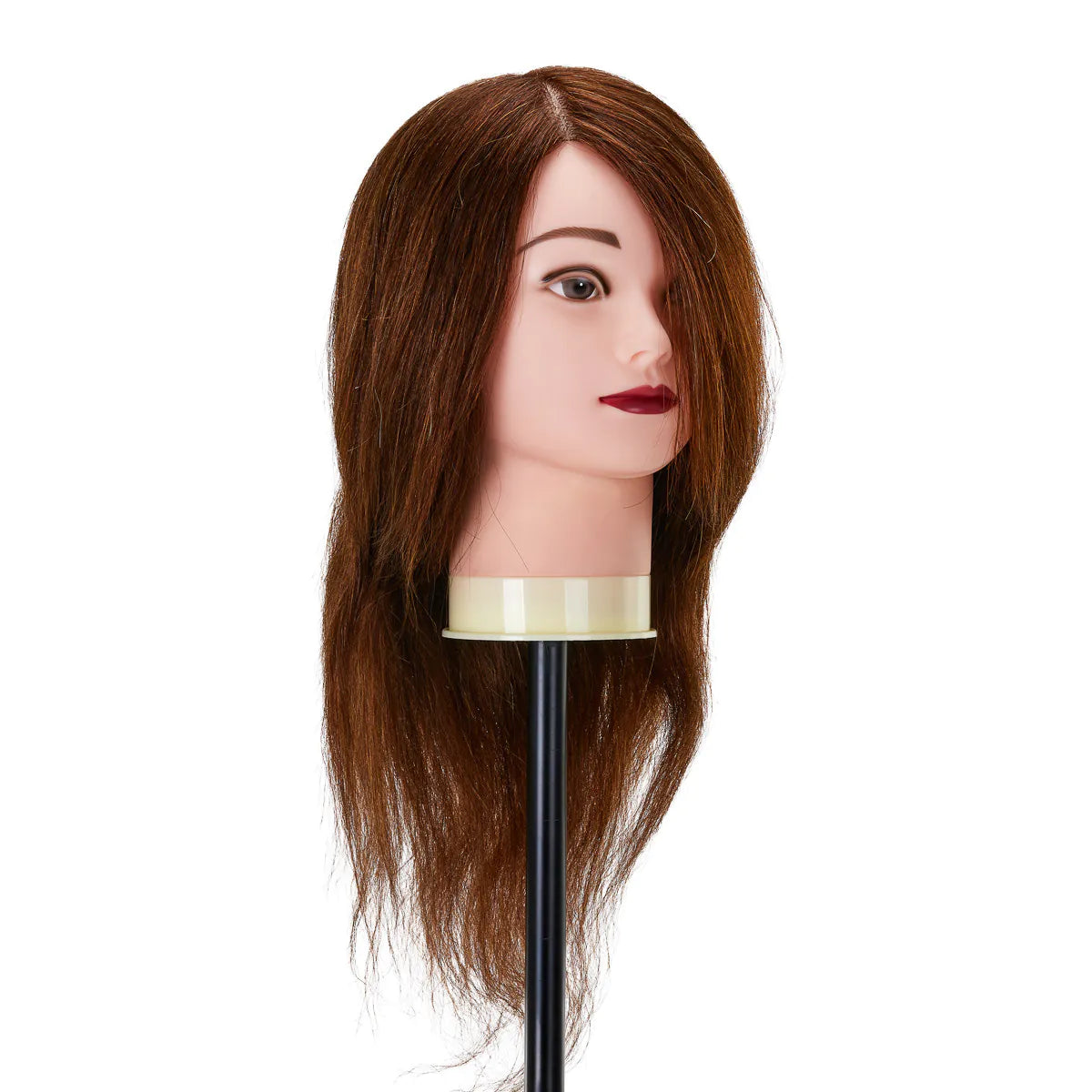 Gabbiano WZ1 hairdressing training head, natural hair, color 4#, length 16" 