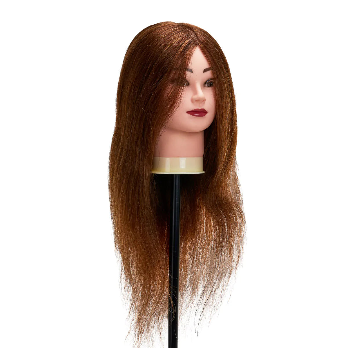 Gabbiano WZ1 hairdressing training head, natural hair, color 4#, length 20"