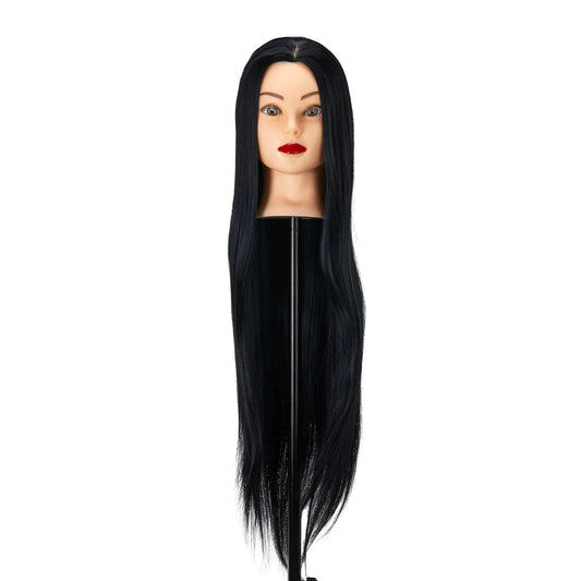 Gabbiano WZ2 hairdressing training head, synthetic hair, color 1#, length 24" 