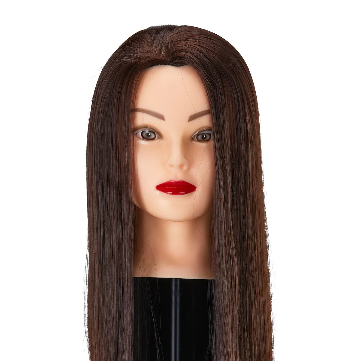Cabeza de Prácticas Femenina Gabbiano WZ2 en Tono Castaño: Maniquí Profesional para Peluquería (55 cm)