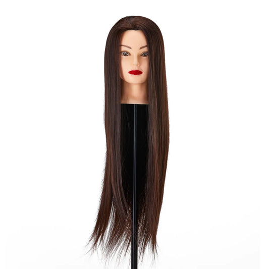 Gabbiano WZ2 hairdressing training head, synthetic hair, color 4#, length 24" 