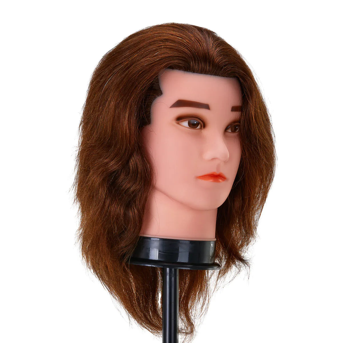 Gabbiano WZ3 hairdressing training head, natural hair, color 4#, length 8" 
