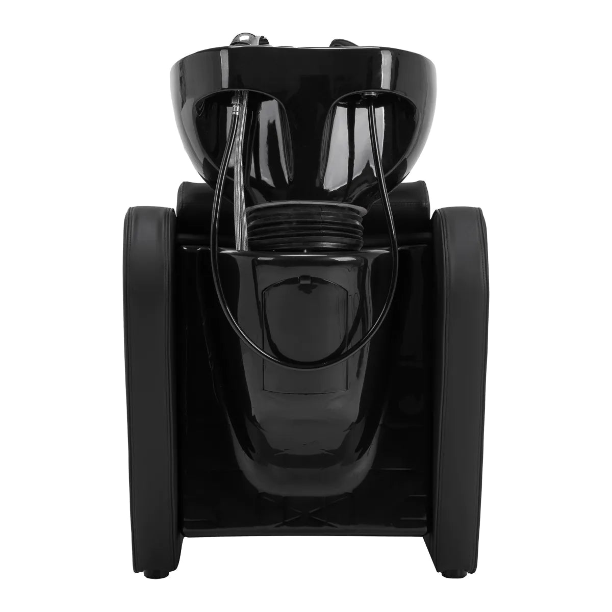 Lavacabezas Profesional Eléctrico Gabbiano Emma | Cuenca Cerámica Negra y Reposapiés Automático