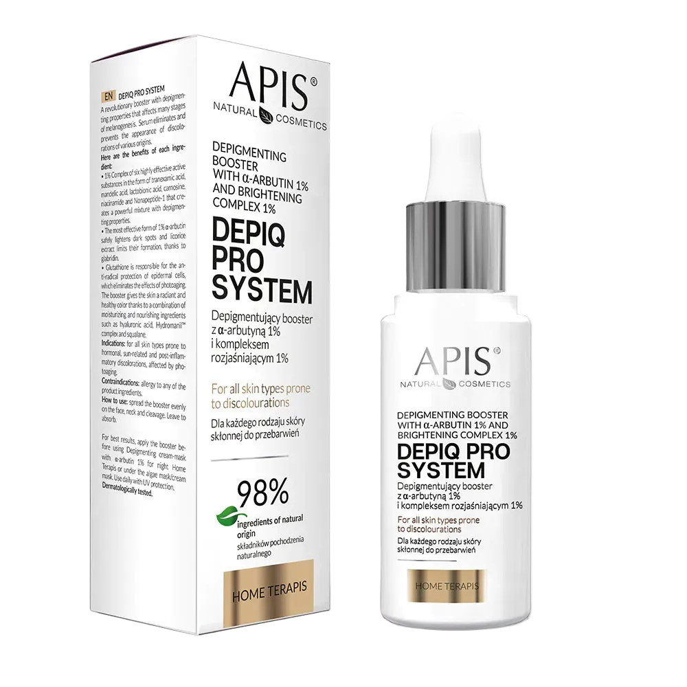 Booster despigmentante con α-Arbutina 1% y complejo aclarador 1%, 30 ml
