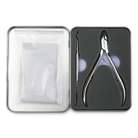 Set podológico profesional - cortauñas, aplicador y tamponado