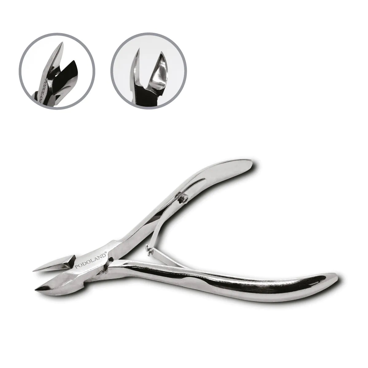 Professional podiatry set - nail clippers, applicator and buffer