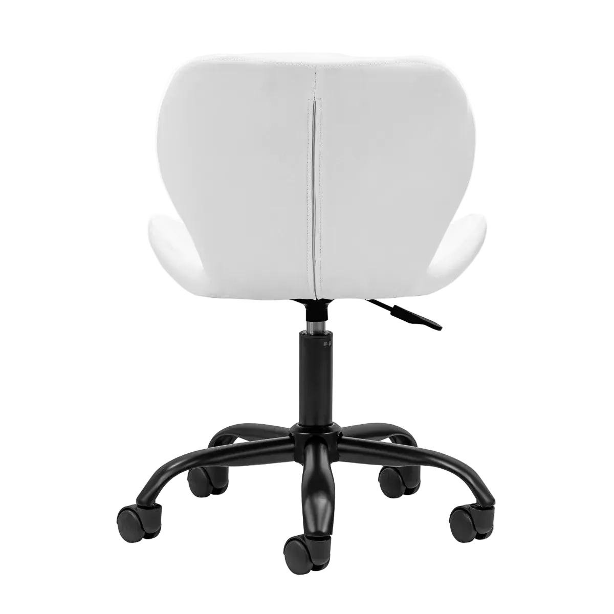 Silla de estética ajustable QS-06B blanca con base negra