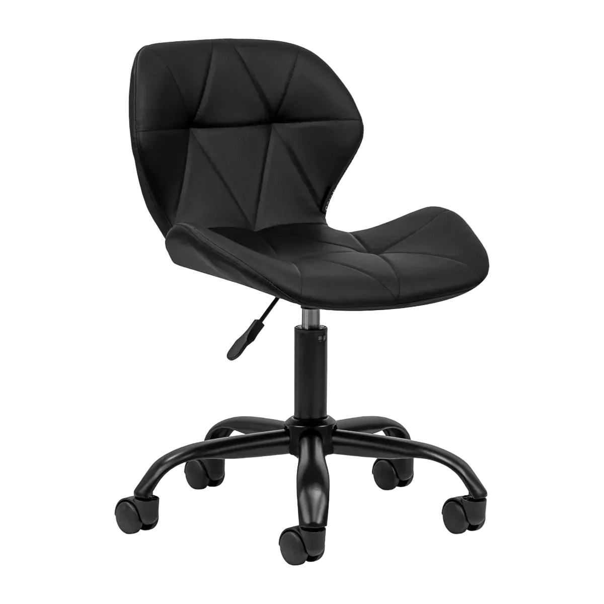 Silla de estética ajustable QS-06B negra con base negra